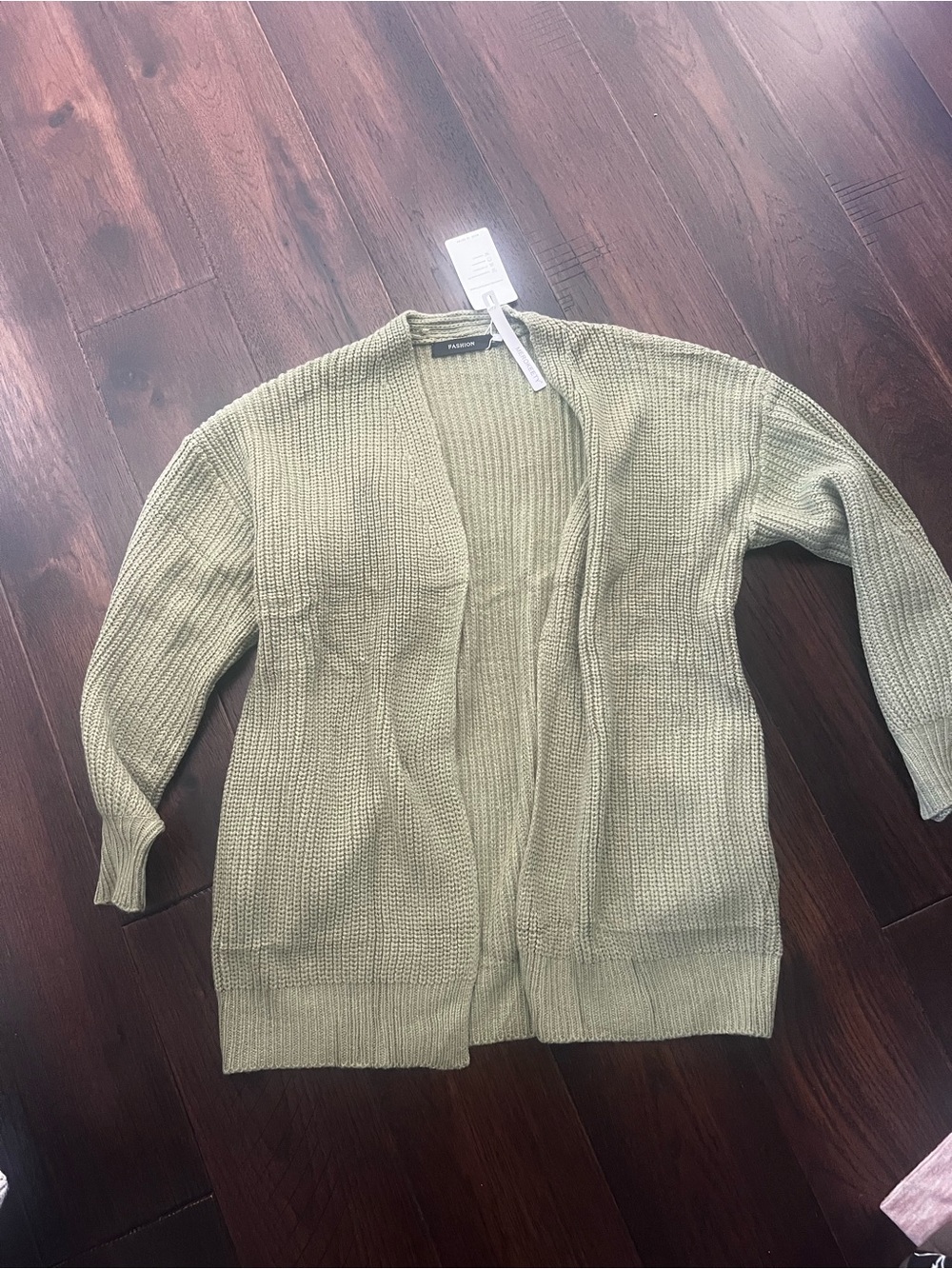 Balloon sleeve chunky cardigan